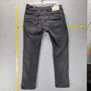 Levis 511 Jeans Womens 32x32 Black Slim Flap Pockets Charcoal Wash Engineered
